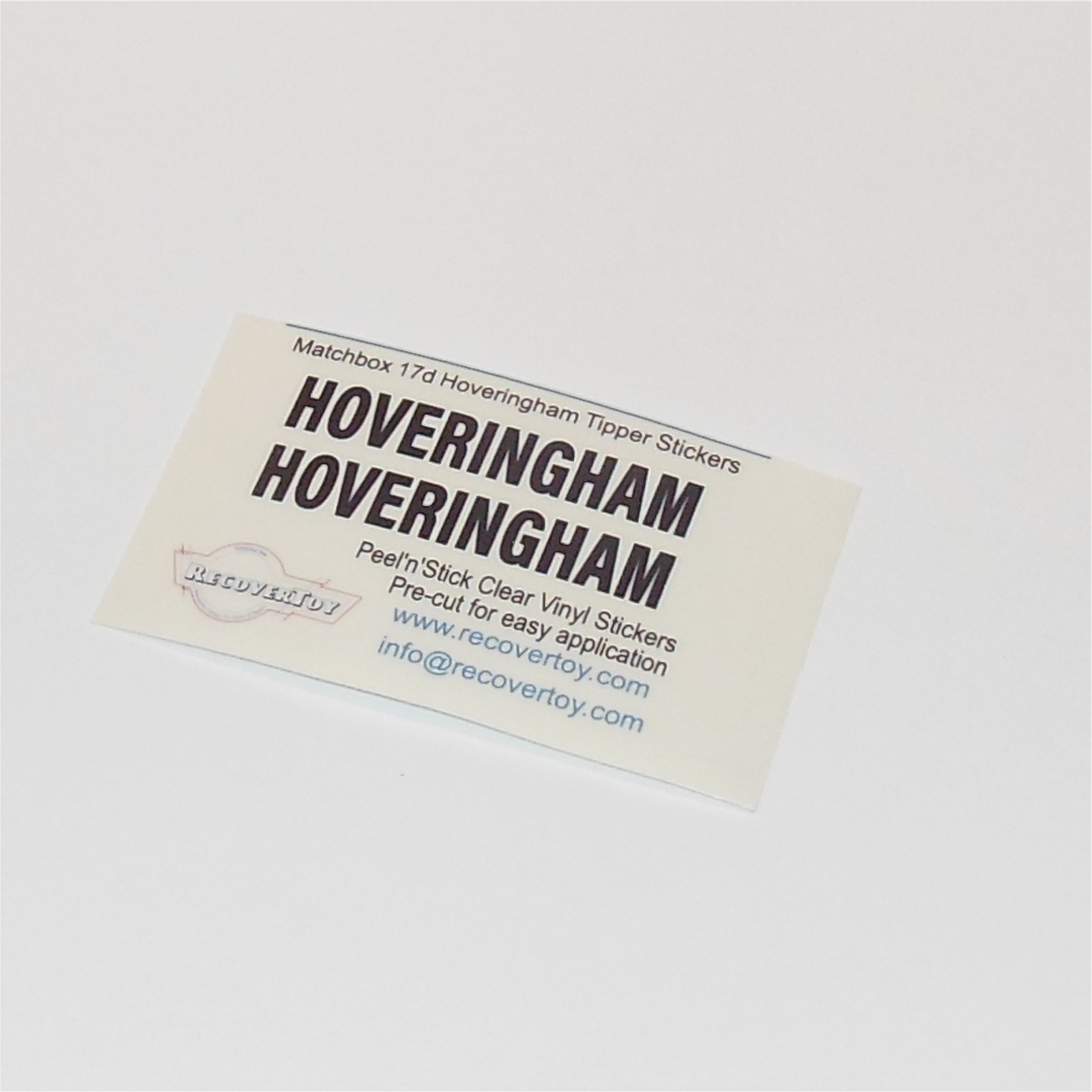 Matchbox Lesney 17d 17e Foden Hoveringham Tipper Truck Sticker Set