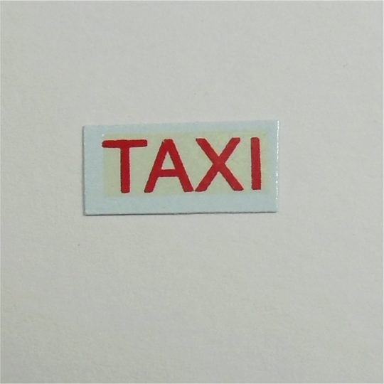 Matchbox Lesney 20c Chevrolet Impala Taxi Cab Waterslide Decal
