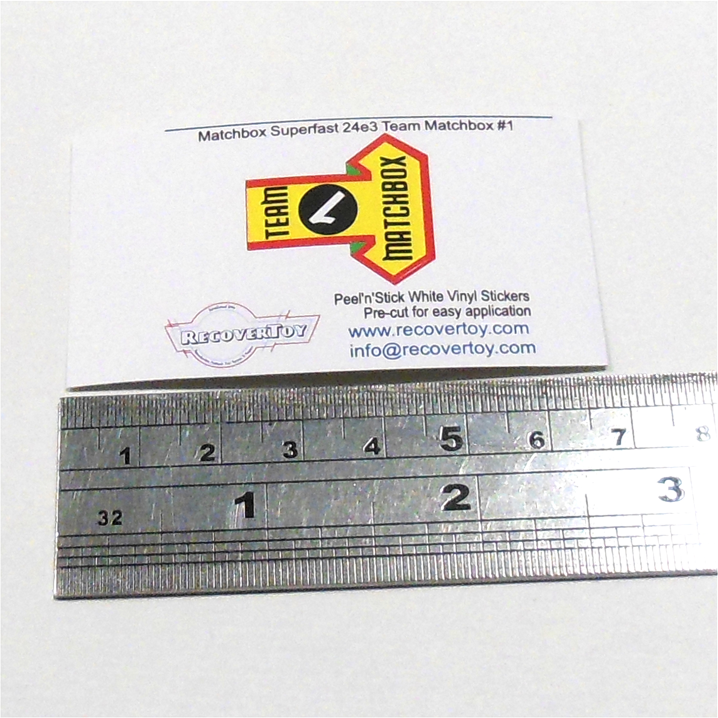 Matchbox Lesney 24e3 Team Matchbox Surtees Racing Car RN#1 Sticker