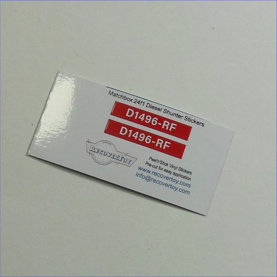 Matchbox Lesney 24f1 Diesel Shunter Loco Train Engine D1496-RF Stickers