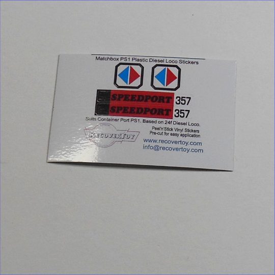 Matchbox Lesney 24f3 Diesel Shunter Loco Train Engine Speedport Stickers