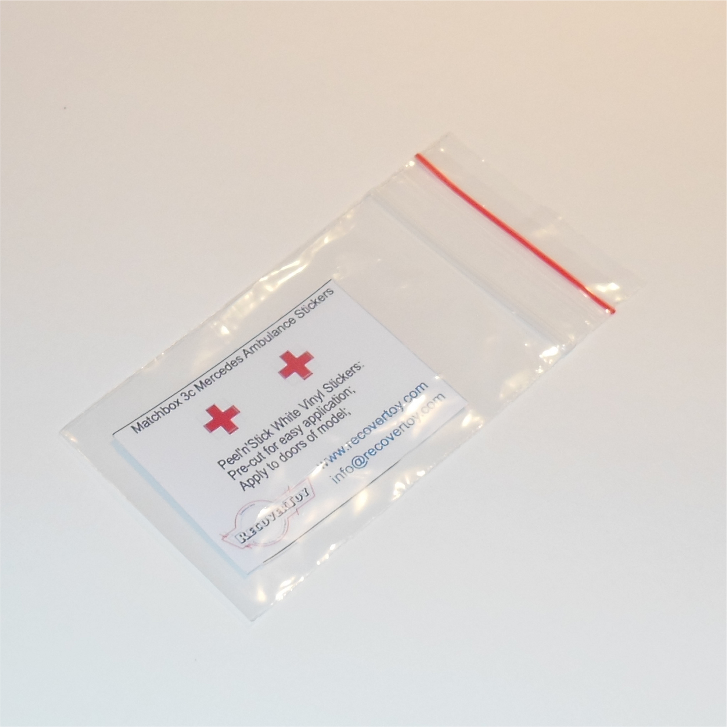 Matchbox Lesney 3c 3d Mercedes Ambulance Red Cross Sticker Set