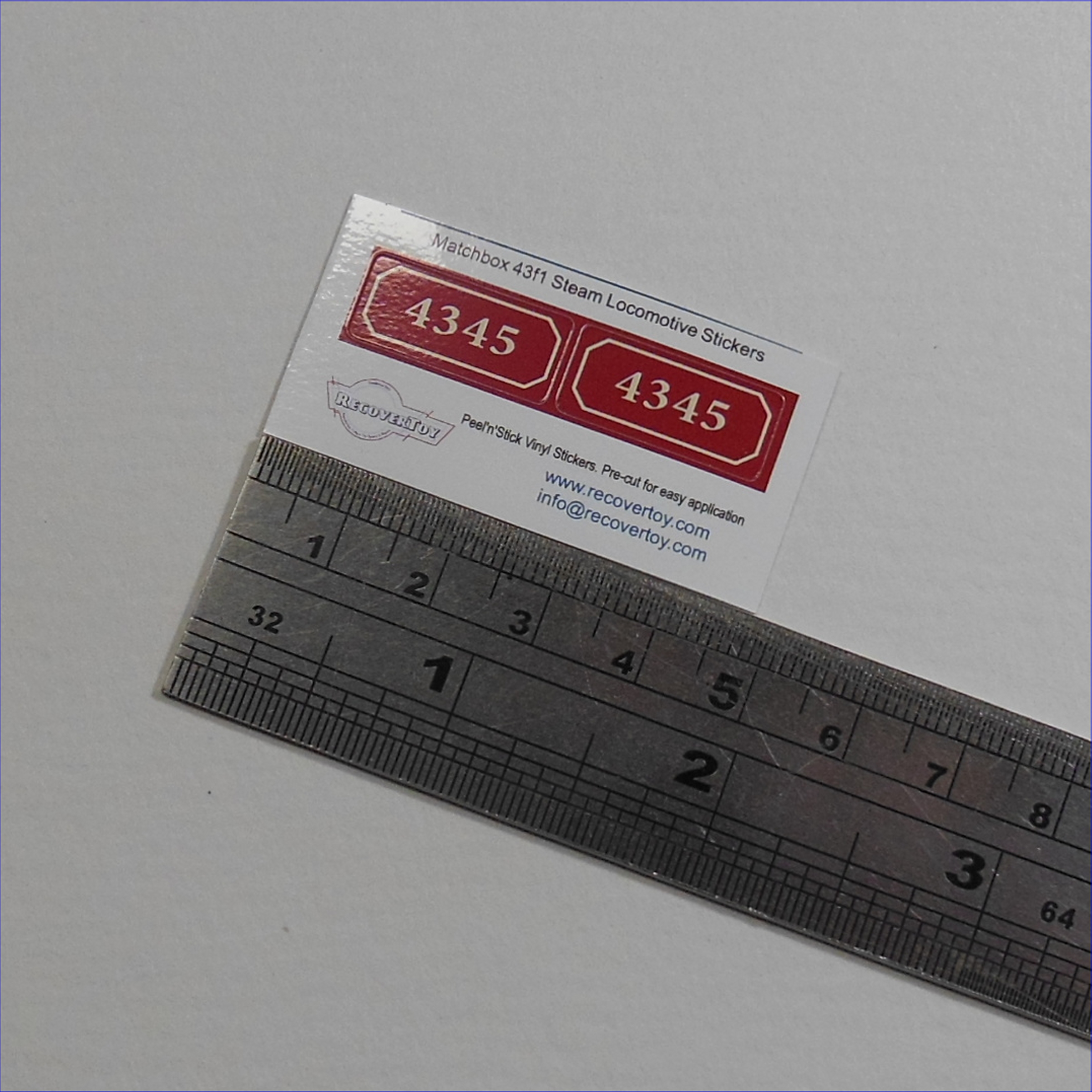 Matchbox Lesney 43f1 Steam Train Locomotive 4345 Stickers Set