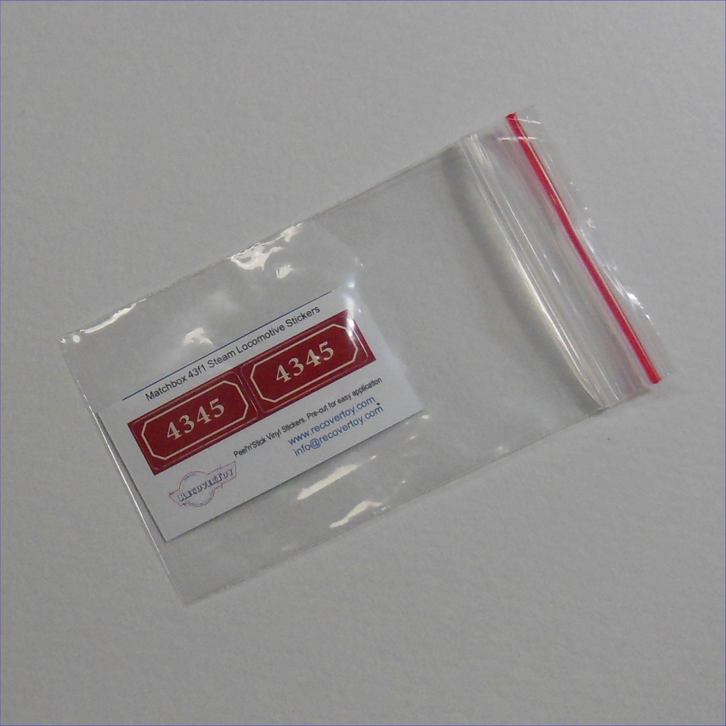 Matchbox Lesney 43f1 Steam Train Locomotive 4345 Stickers Set