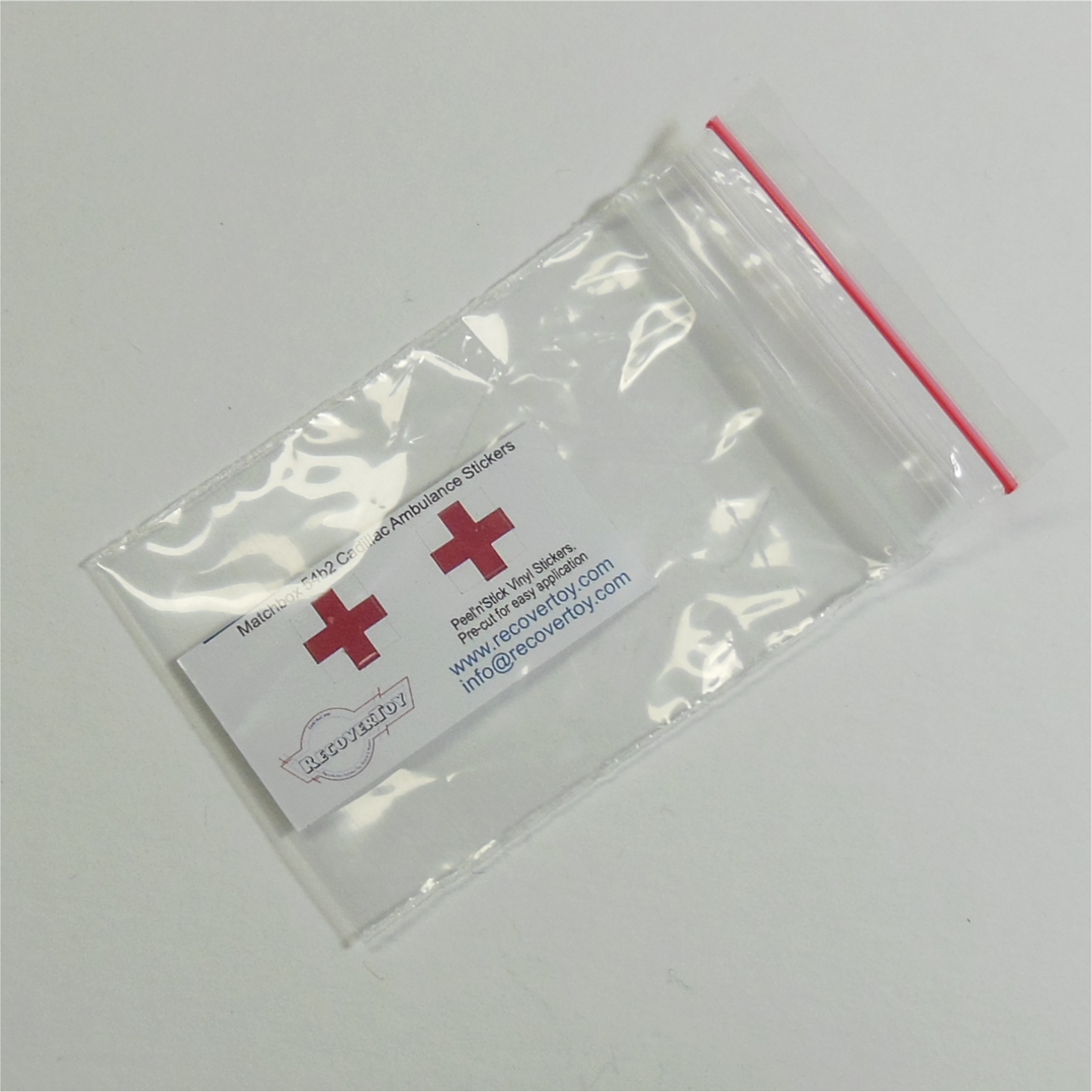 Matchbox Lesney 54bc2 Cadillac Ambulance Red Cross Stickers Set