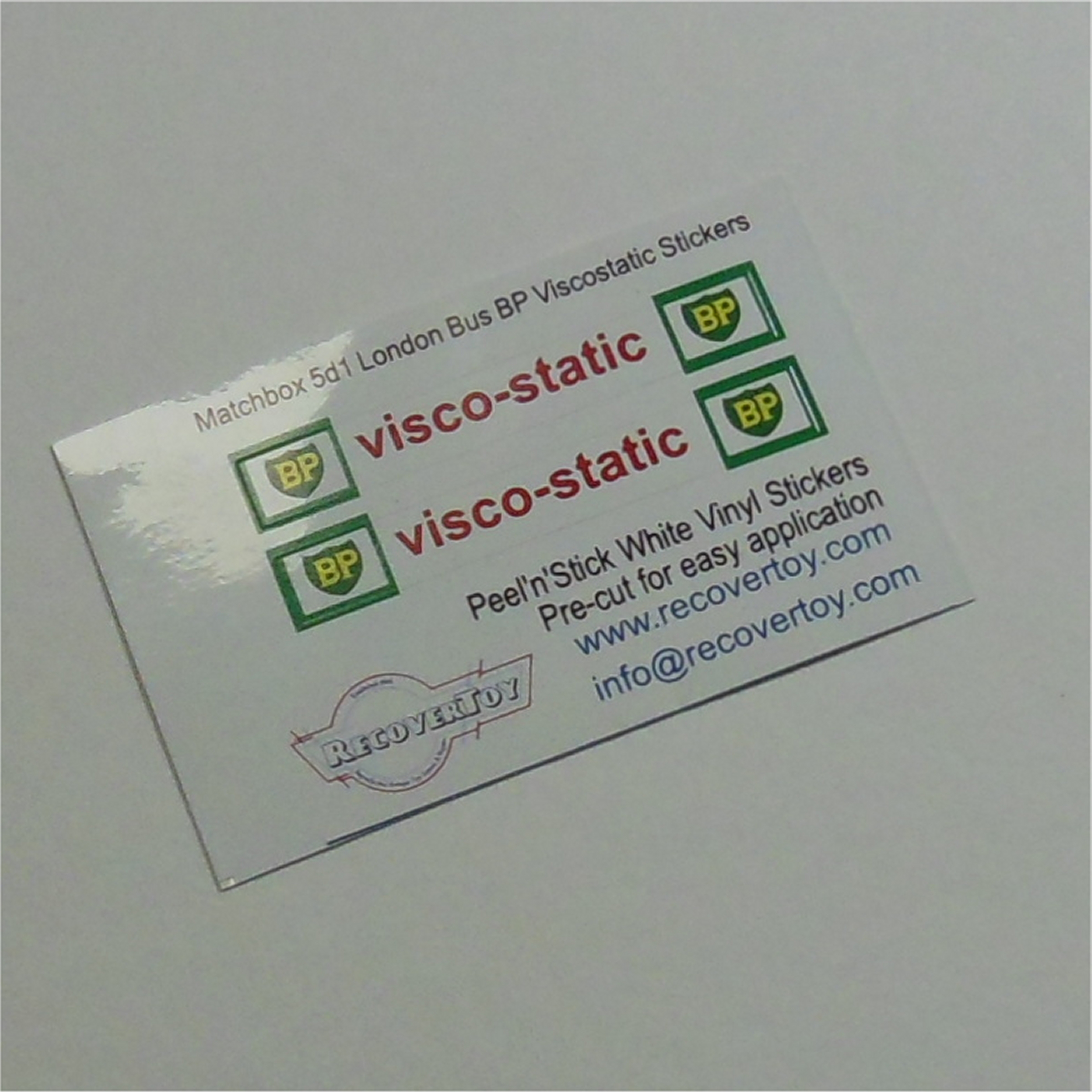Matchbox Lesney 5d2 London Bus BP Visco-static Sticker Set
