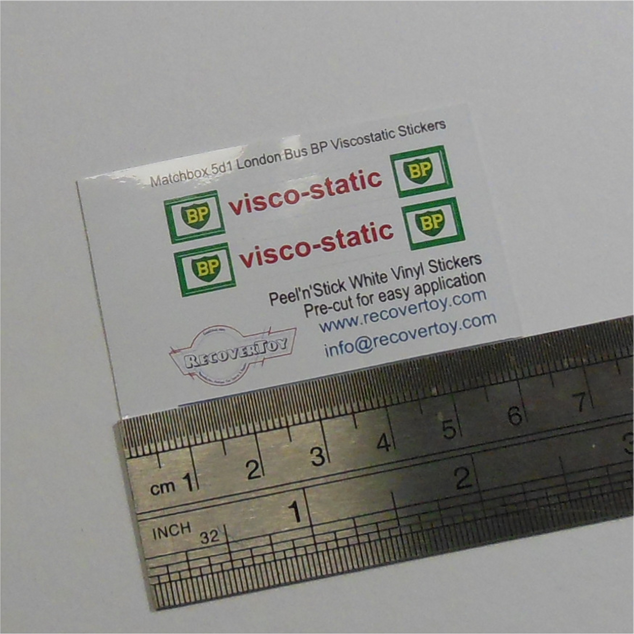 Matchbox Lesney 5d2 London Bus BP Visco-static Sticker Set