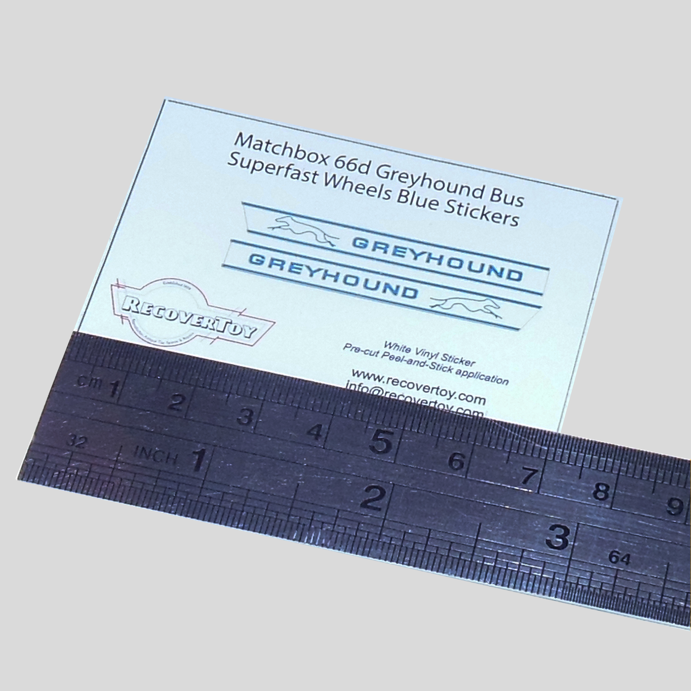 Matchbox Lesney 66d1s Greyhound Bus Blue Stickers Set