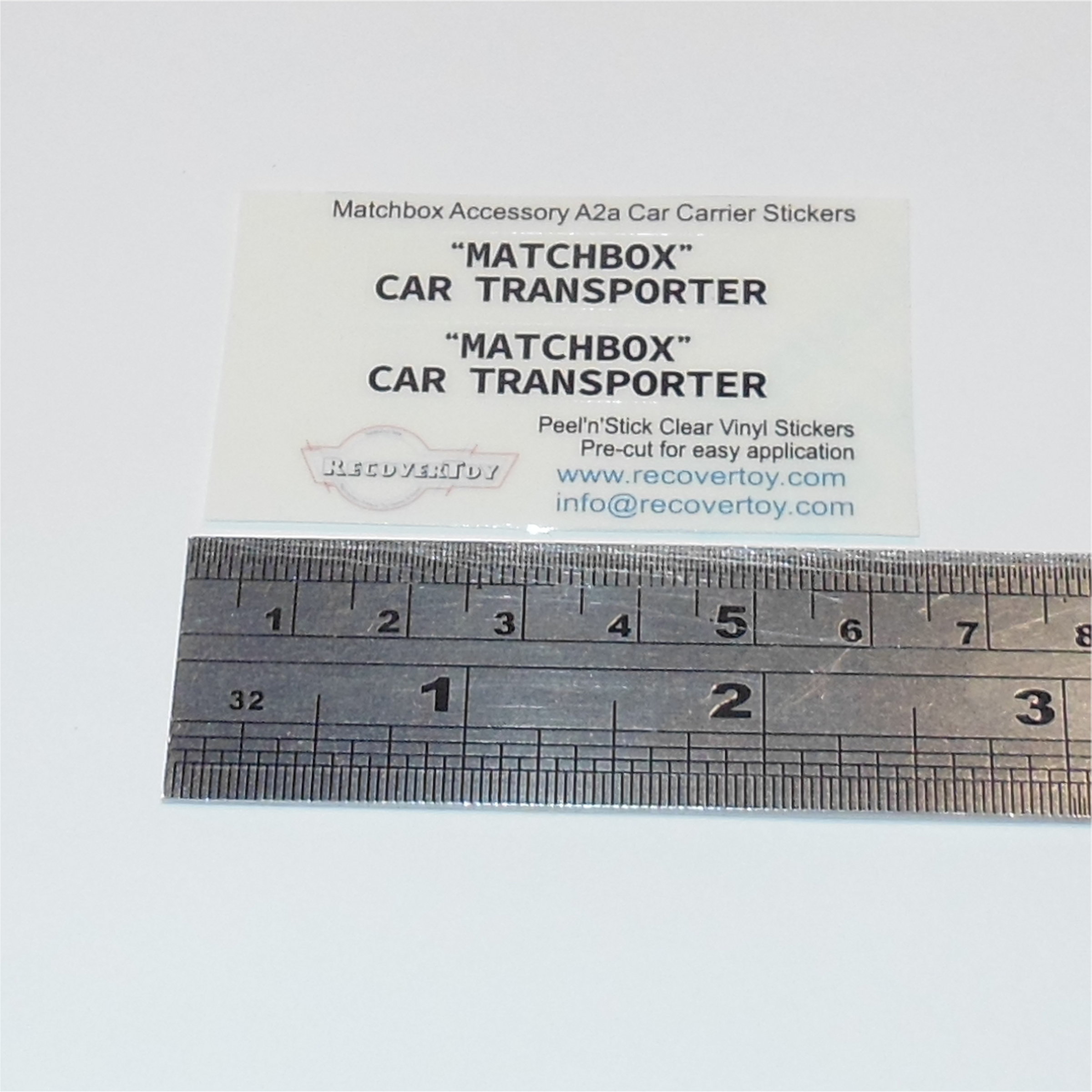 Matchbox Lesney Accessory Pack 2a Car Carrier Black Text Stickers Set