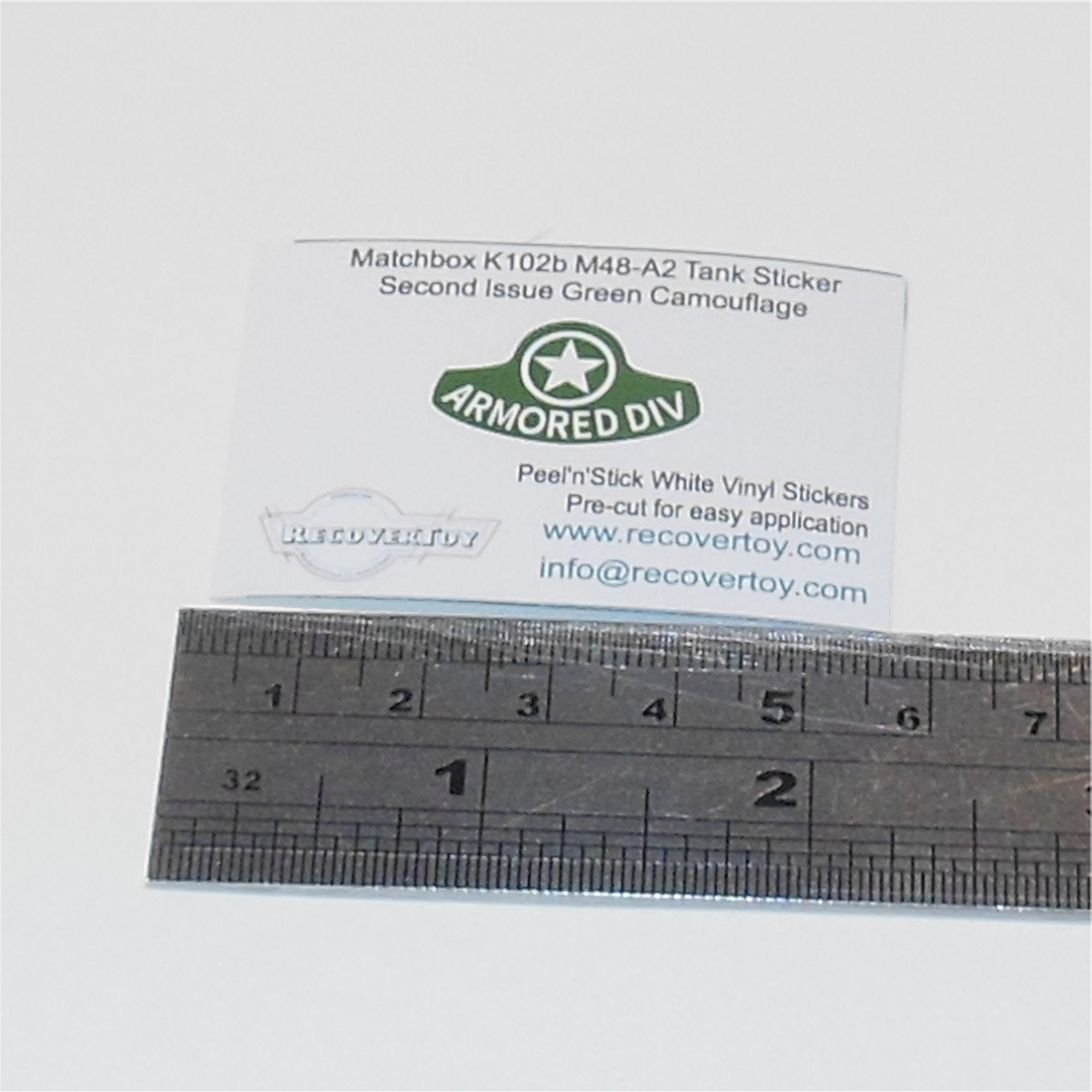 Matchbox Lesney Kingsize K-102b Battle Kings M48-A2 Tank Sticker