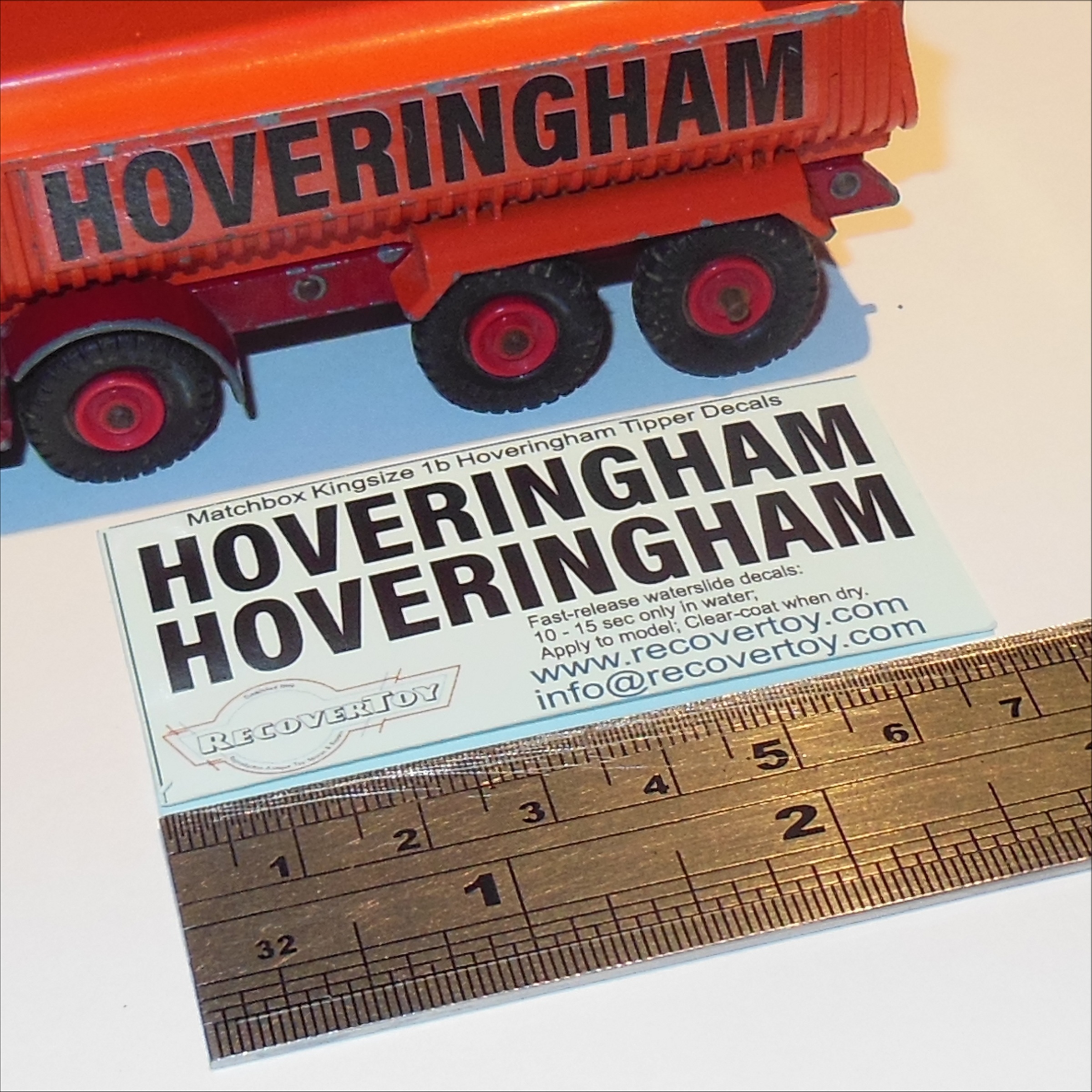 Matchbox Lesney King Size K 1b Foden Hoveringham Tipper Truck Decal Set