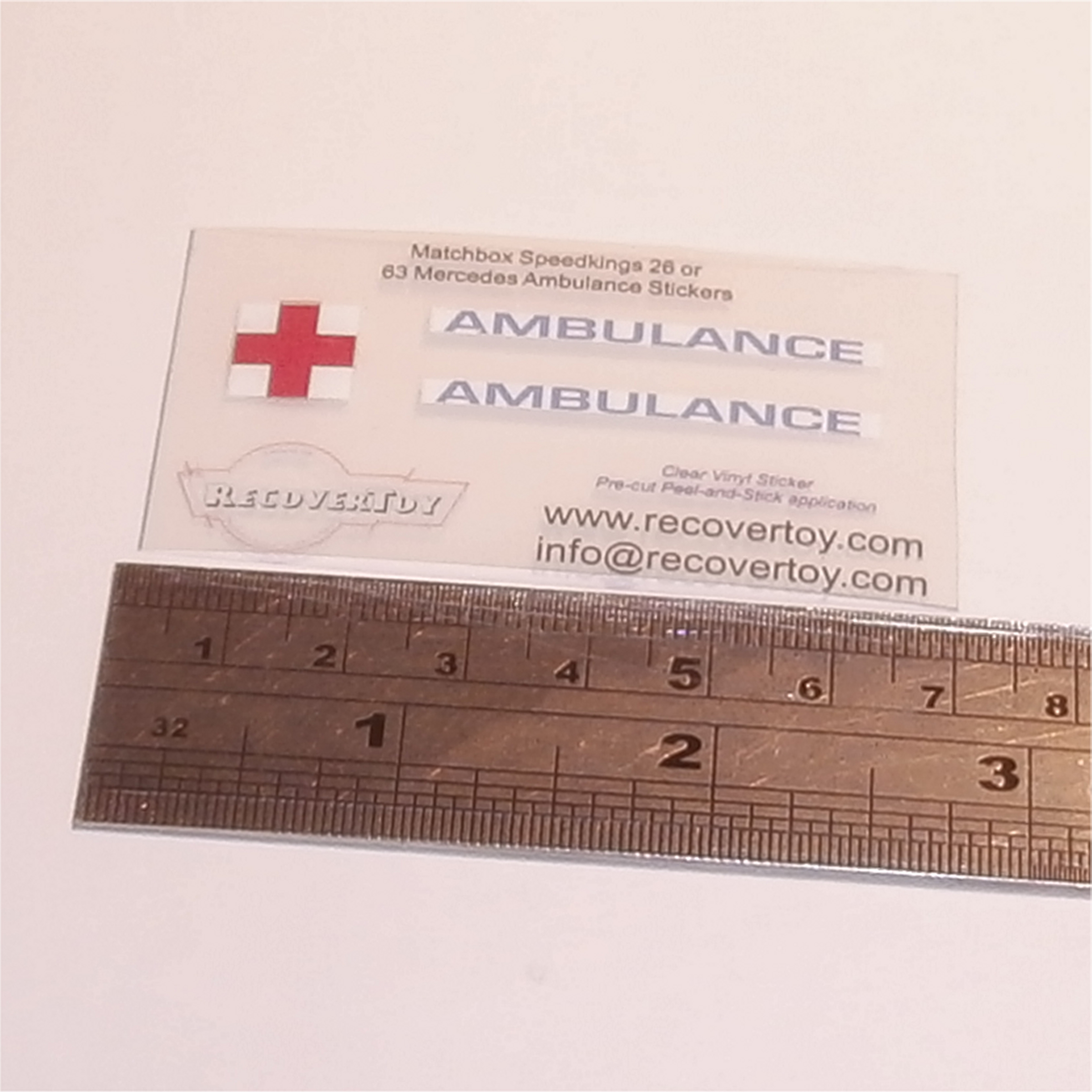 Matchbox Lesney King Size K 26a 63a Mercedes Ambulance Sticker Set