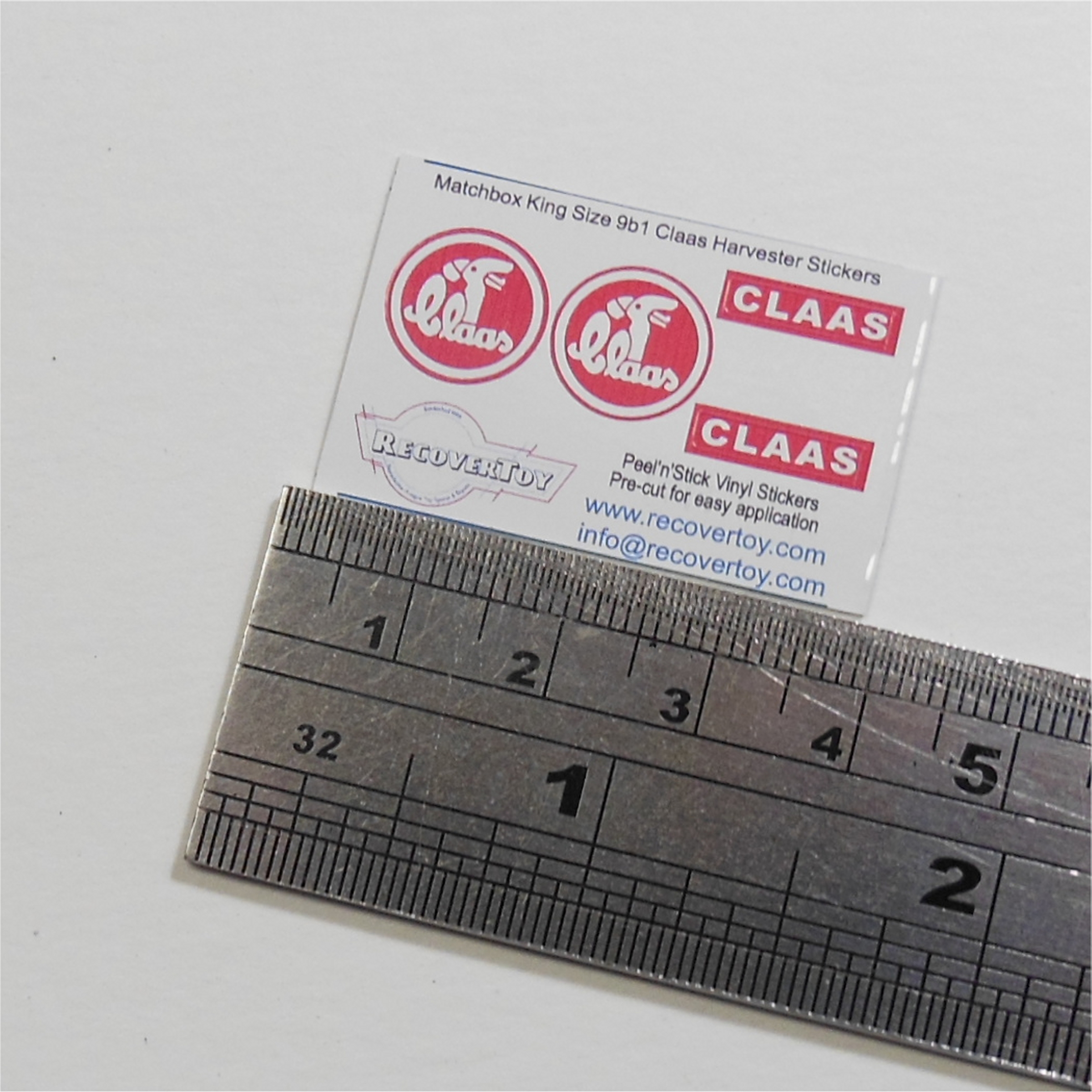 Matchbox Lesney King Size K 9b1 Claas Combine Harvester Red Sticker Set