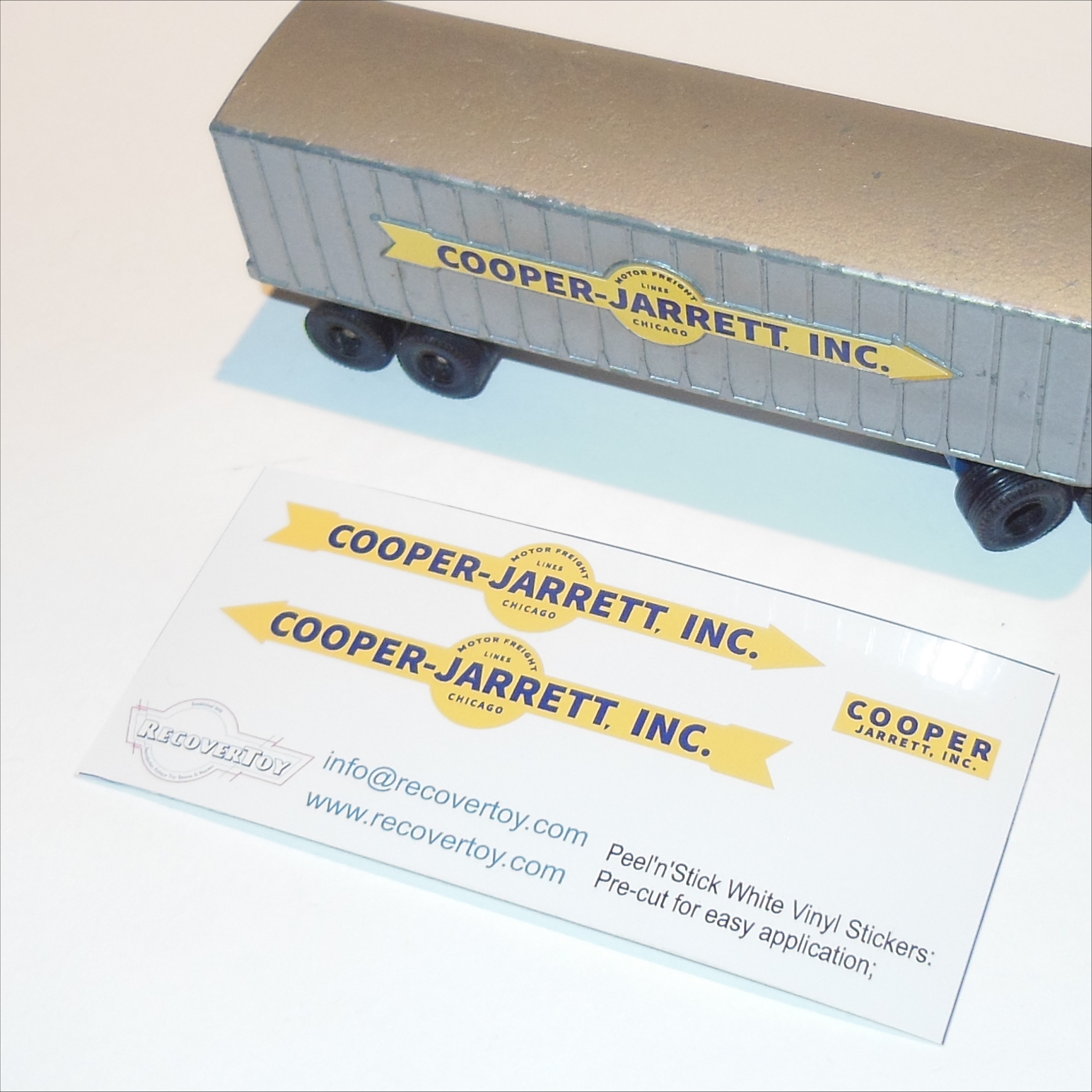 Matchbox Lesney Major Pack M 9 a3 Double Freighter Decals - Yellow Background
