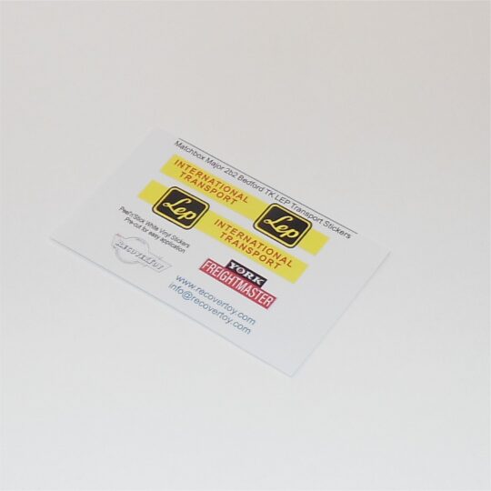 Matchbox Lesney Major Pack 2b2 Bedford Articulated Freighter LEP Stickers