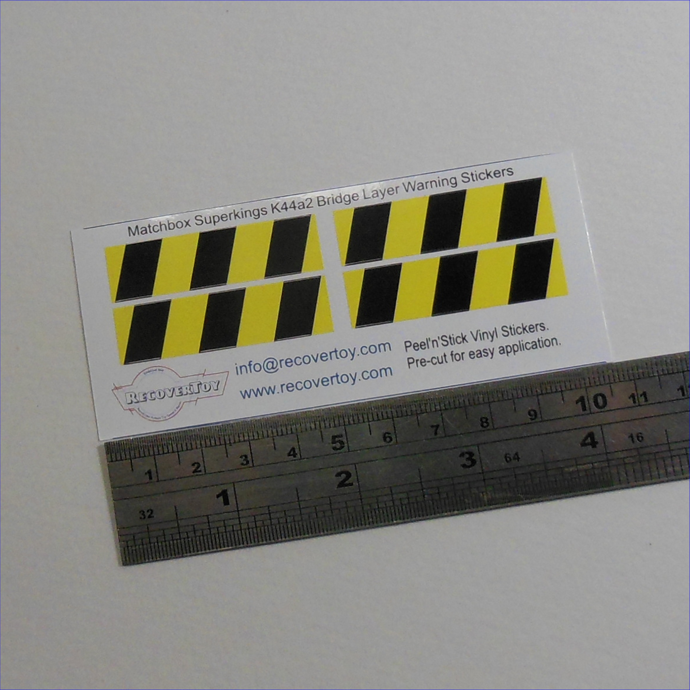 Matchbox Lesney King Size K 44a2 Berliet Bridge Layer Warning Sticker Set