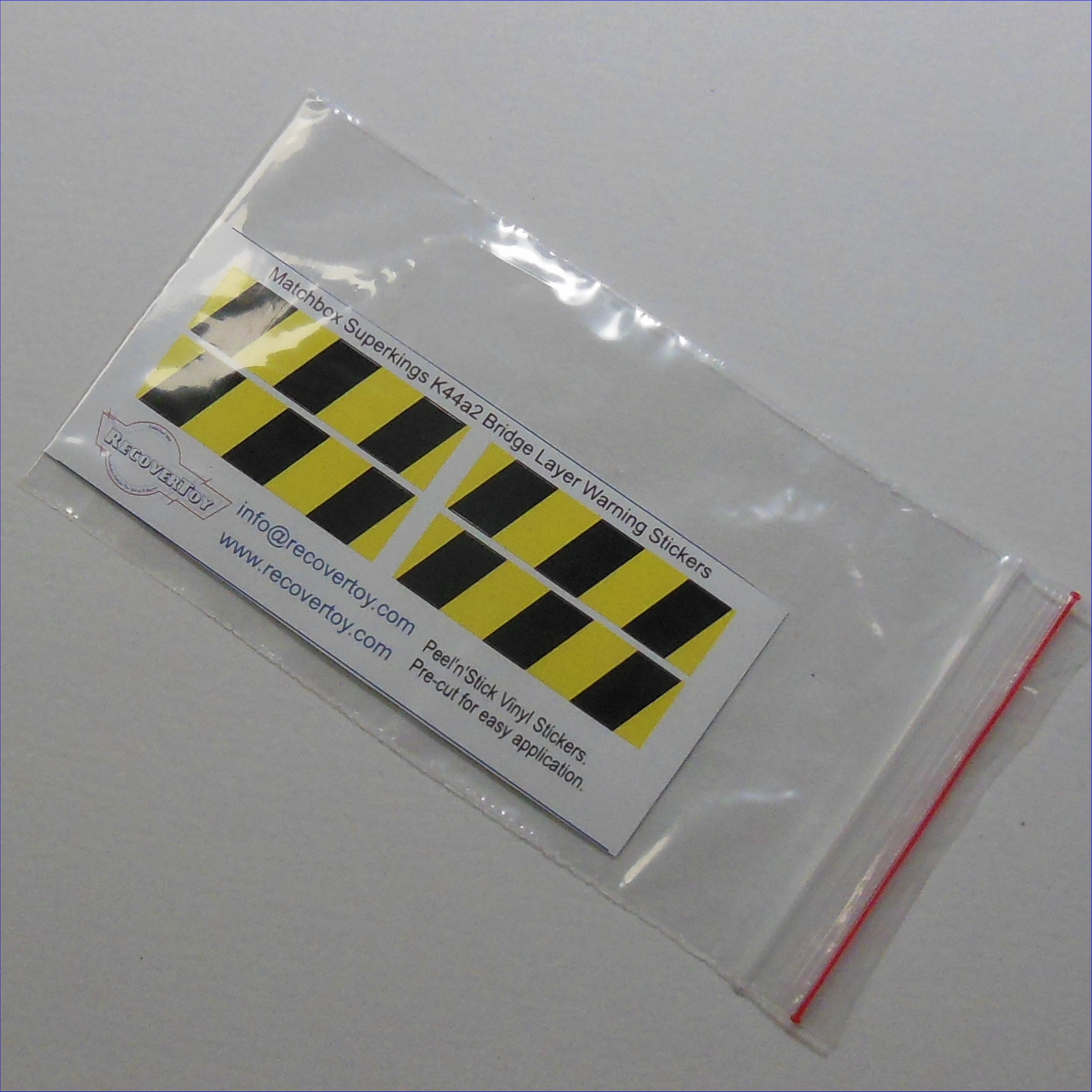 Matchbox Lesney King Size K 44a2 Berliet Bridge Layer Warning Sticker Set