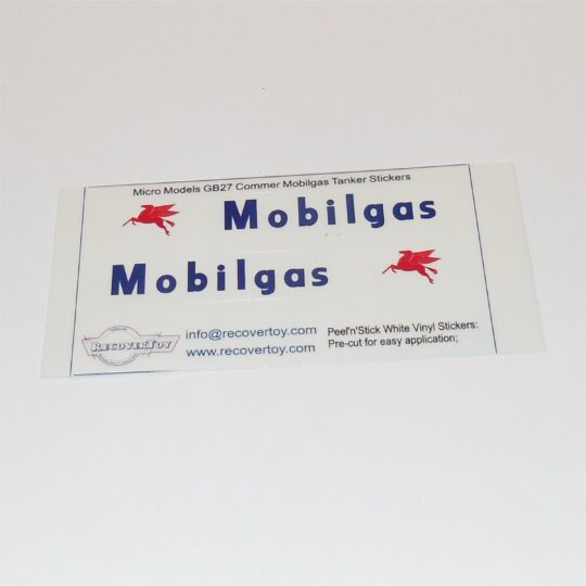 Micro Models G-27 Articulated Tanker Mobilgas Petrol Clear Background Stickers