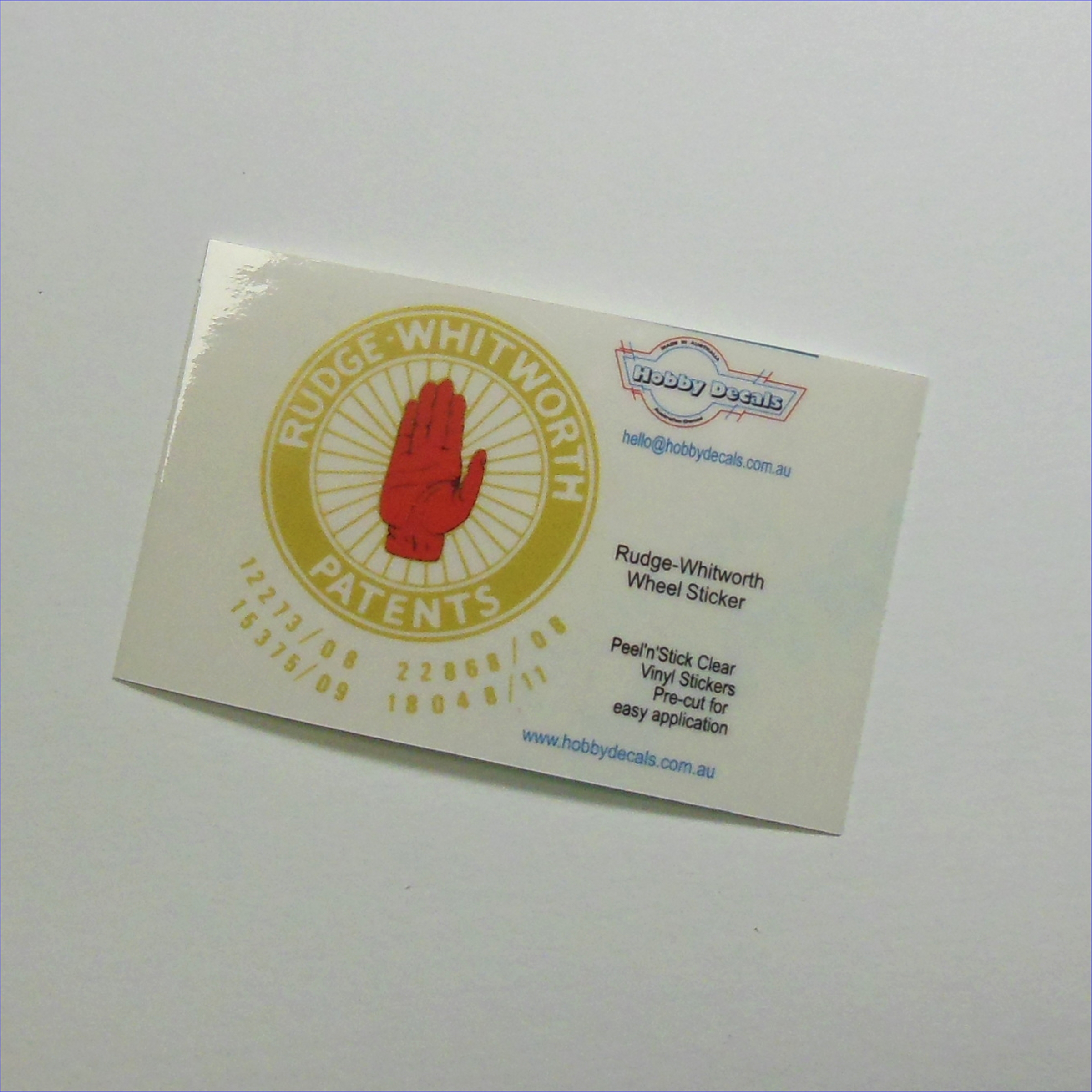 Automotive Rudge-Whitworth Wheel Sticker