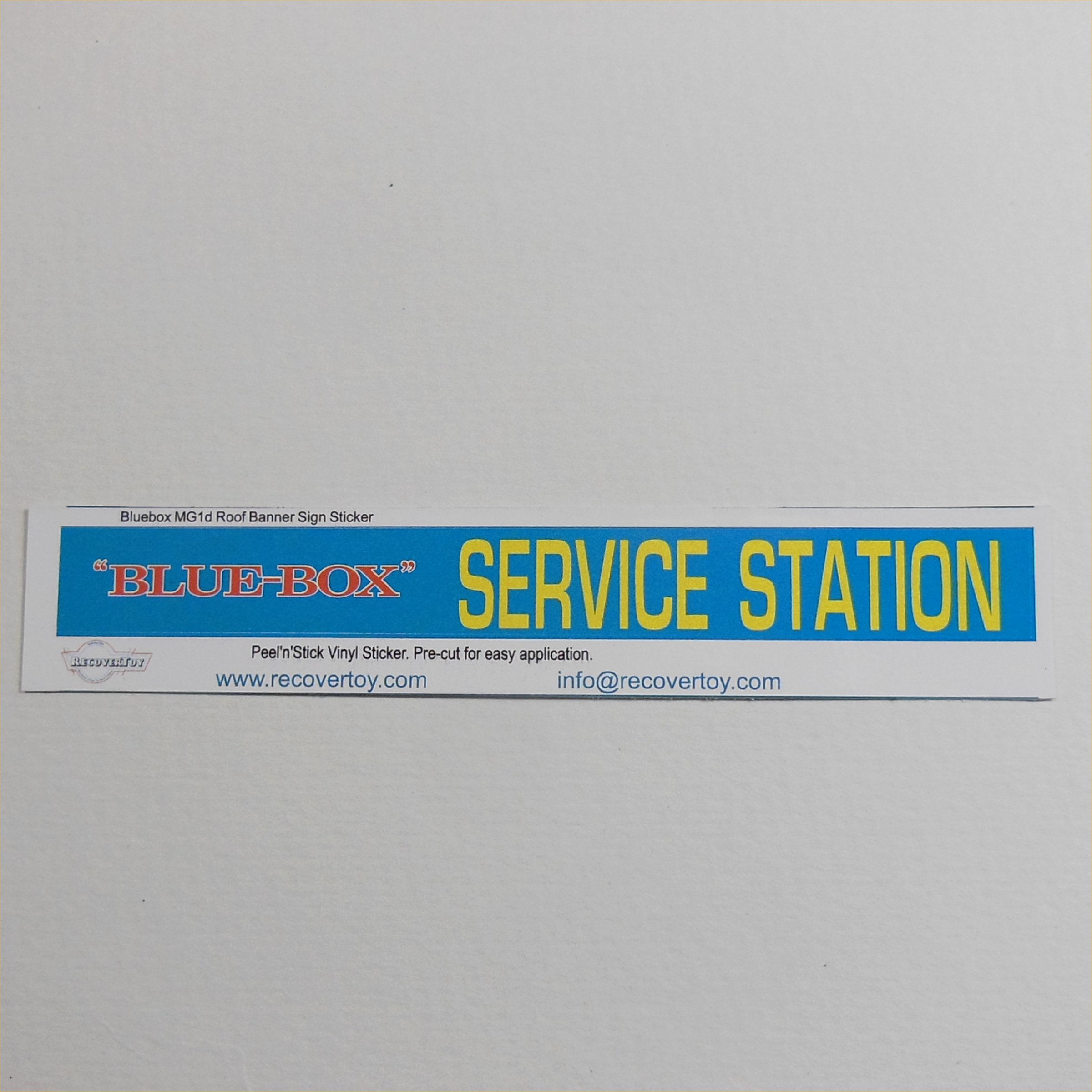 Blue-Box MG1d Garage Service Station Roof Billboard Banner Sticker