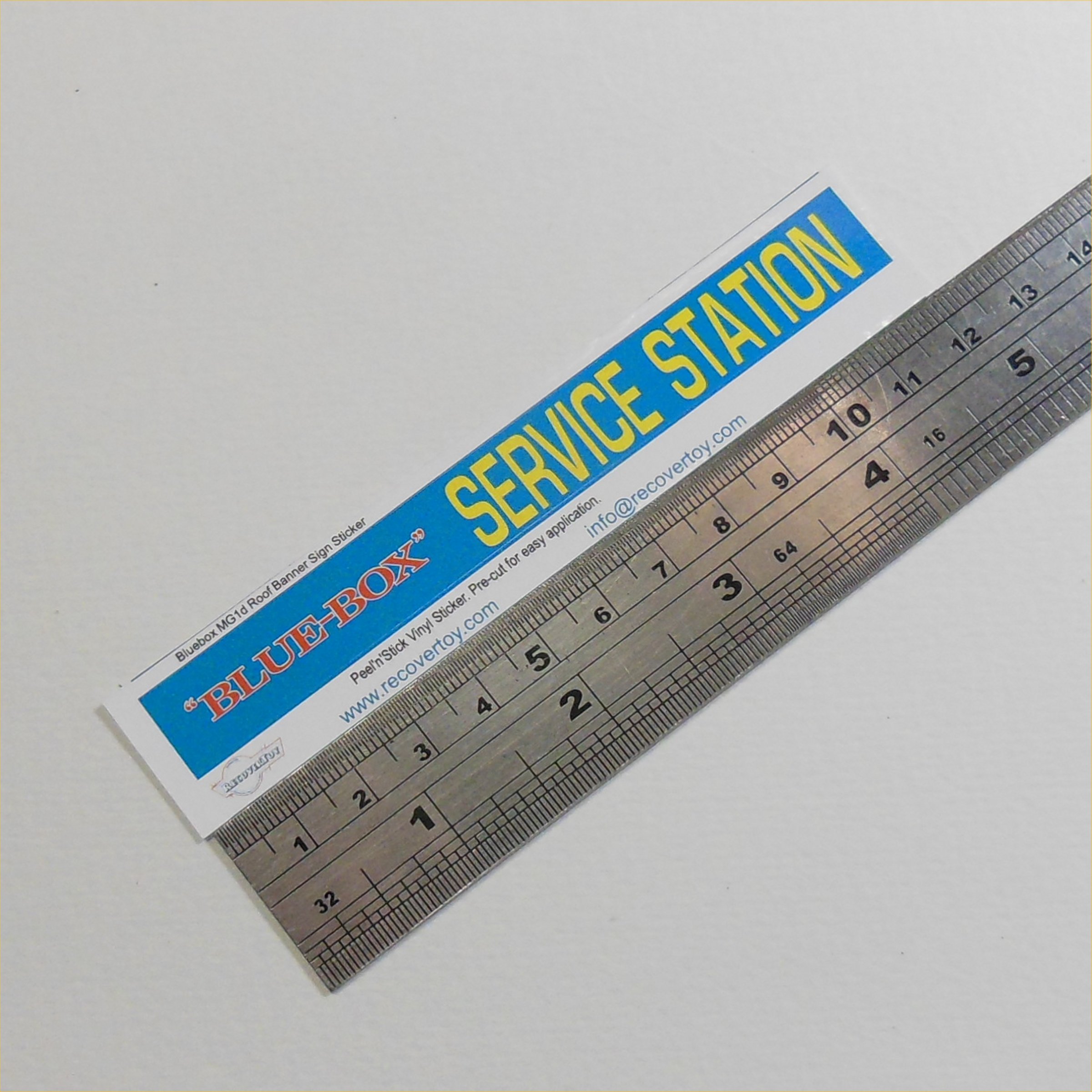 Blue-Box MG1d Garage Service Station Roof Billboard Banner Sticker