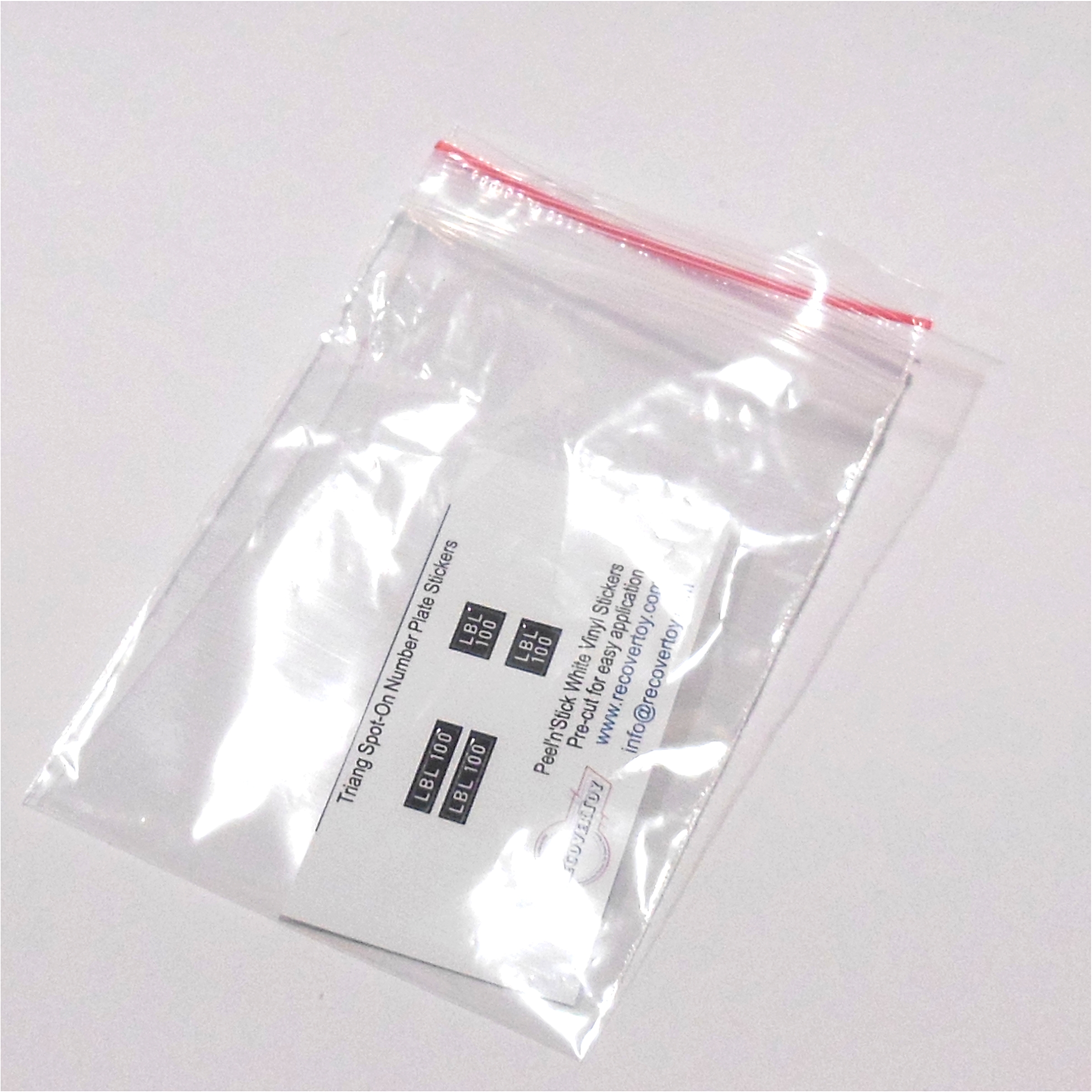 Triang Spot-On Number Plates LBL100 Sticker Set