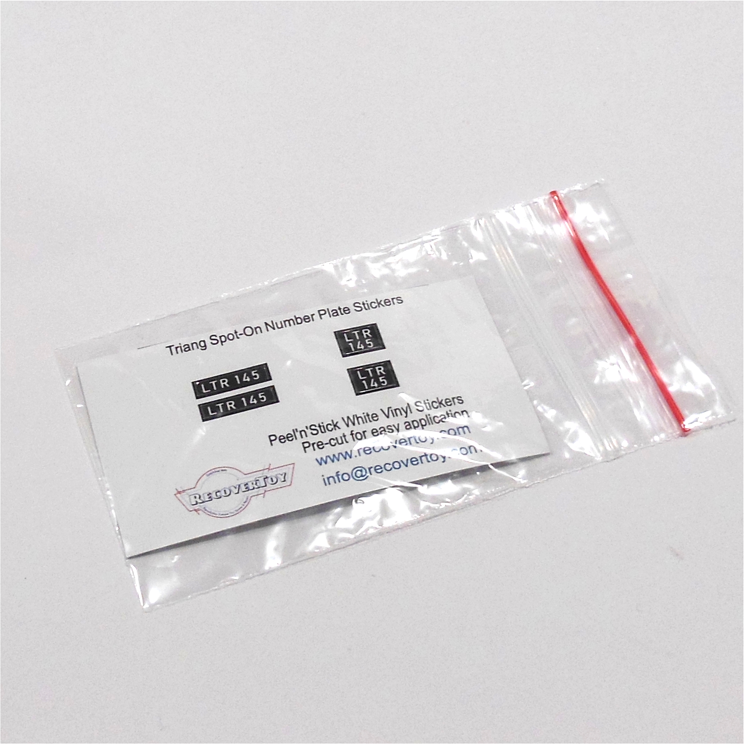 Triang Spot-On Number Plates LTR145 Sticker Set