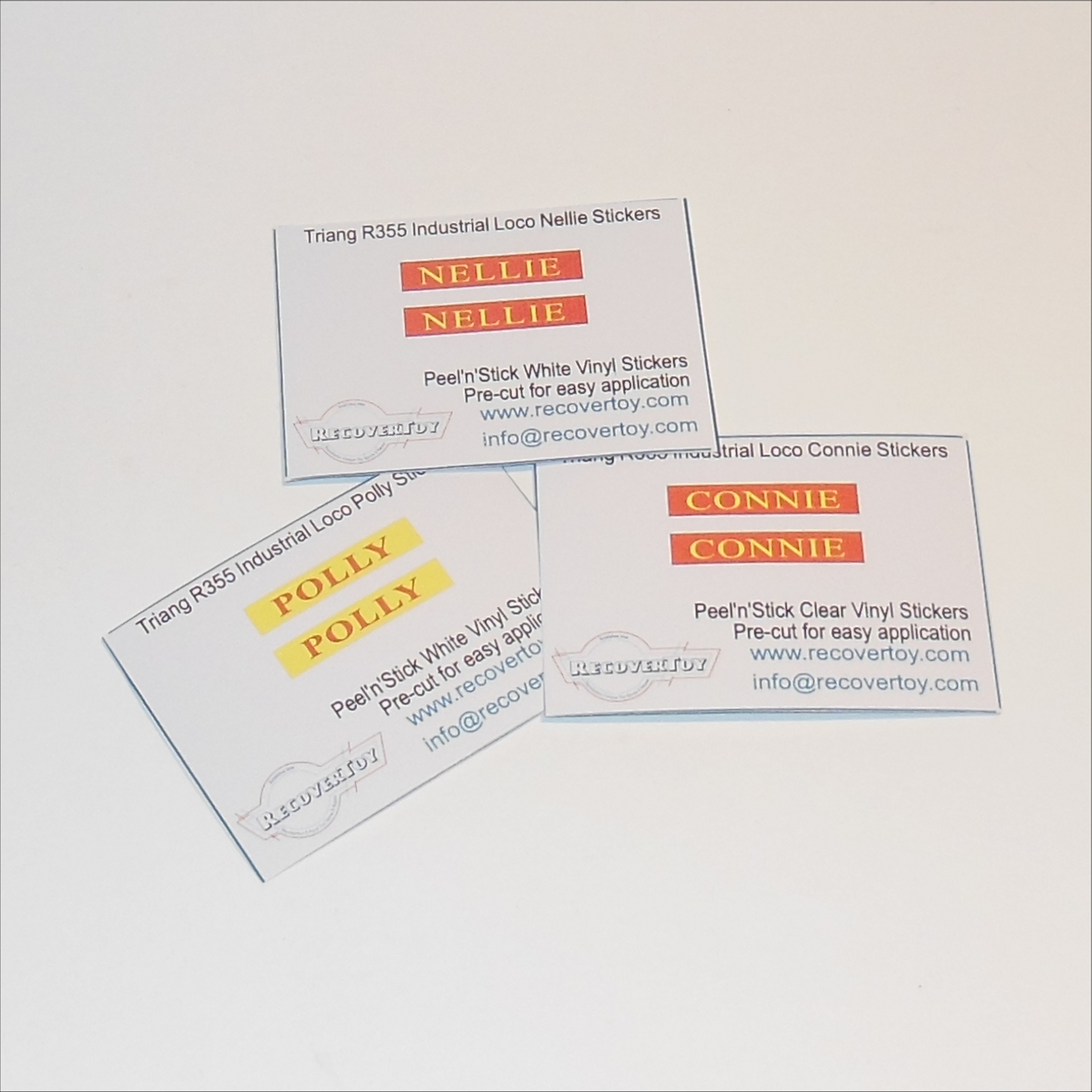 Triang Hornby R355 OO Gauge BR 0-4-0 Industrial Loco Connie Name Plate Sticker Set