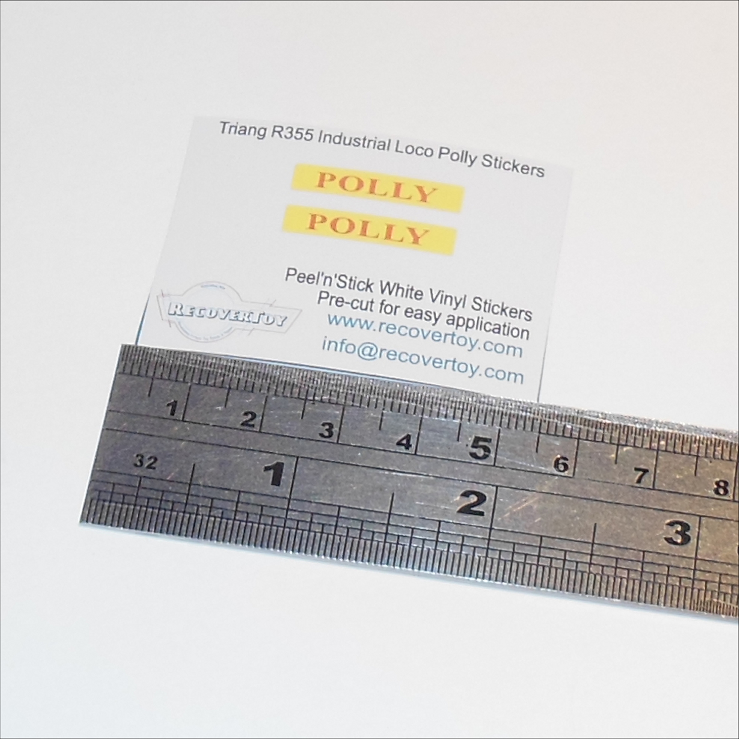 Triang Hornby R355 OO Gauge BR 0-4-0 Industrial Loco Polly Name Plate Sticker Set