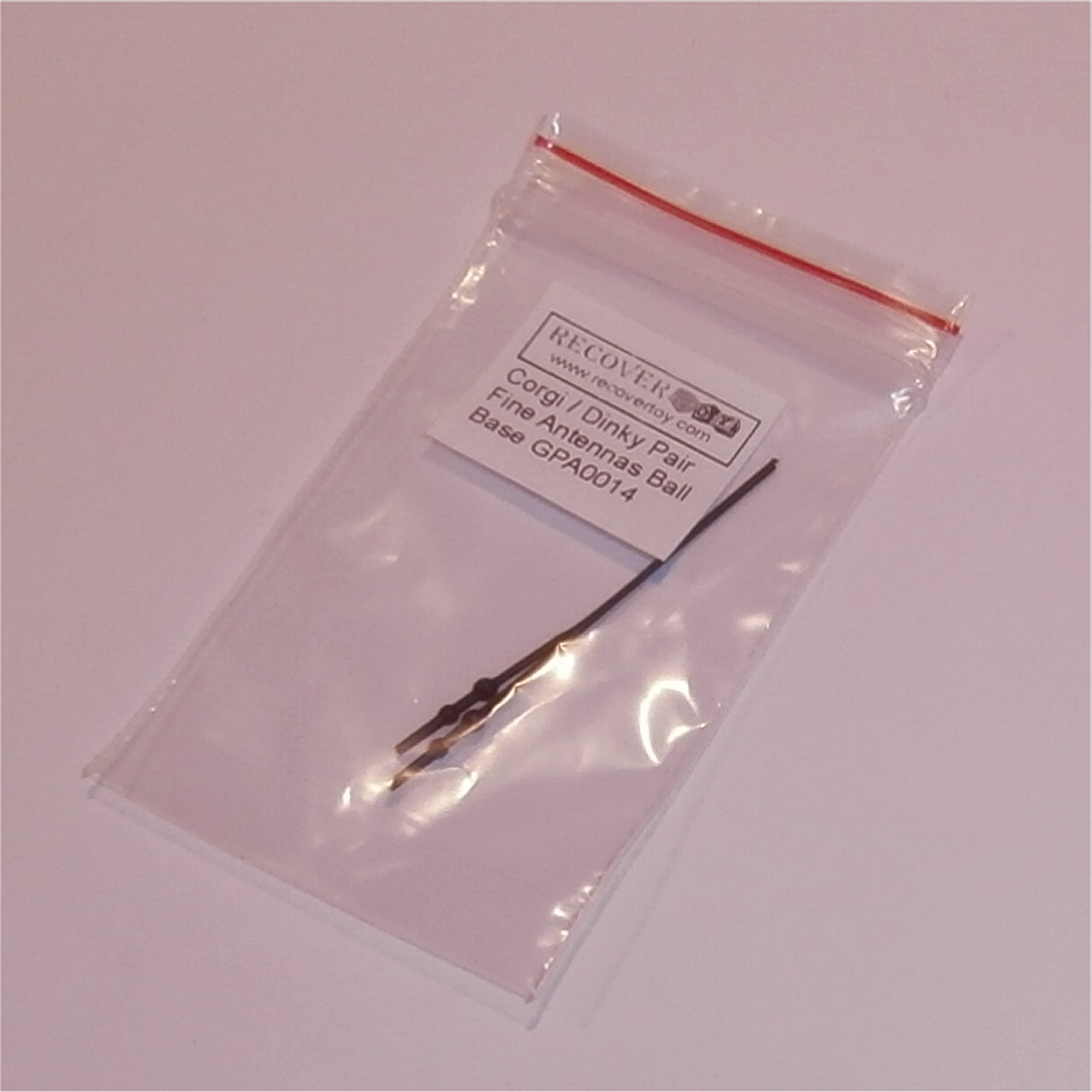 Scale Aerials 1:43 Pair of Whip Black Antennas Ball Base