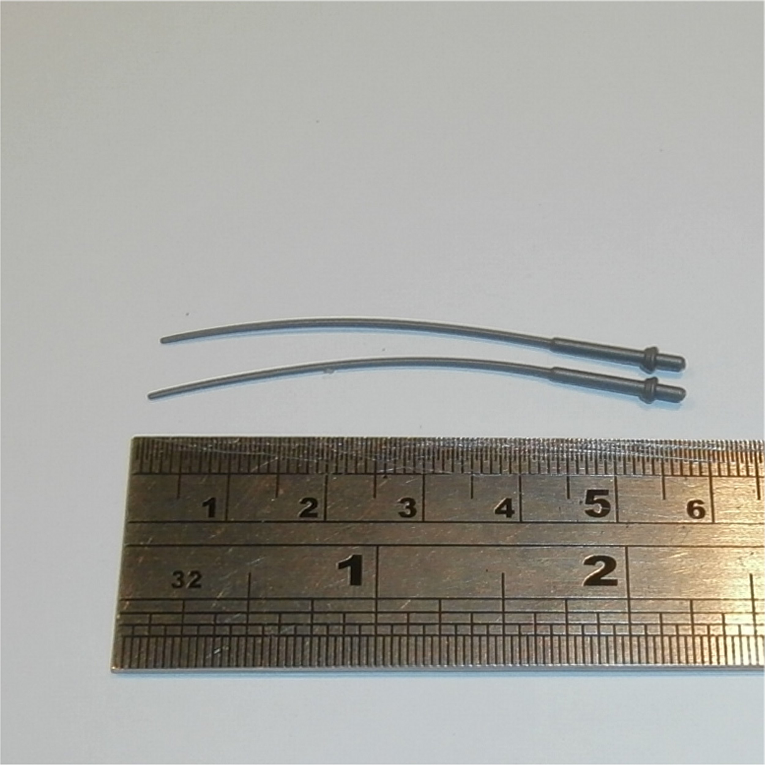 Scale Aerials 1:43 Pair of Whip Dark Grey Antennas