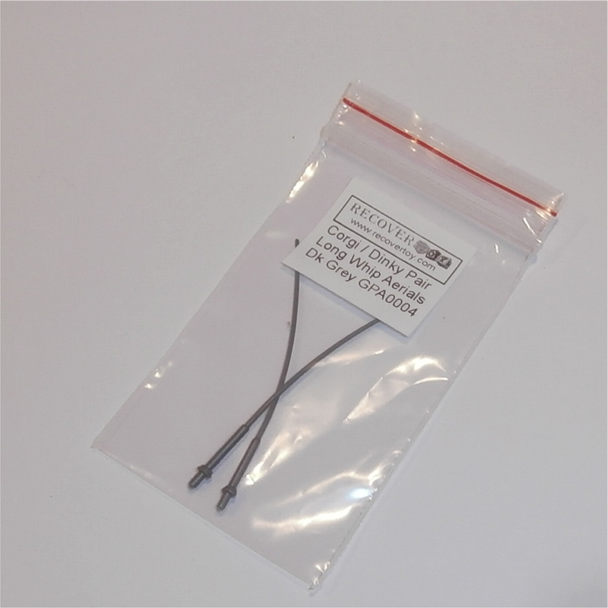Scale Aerials 1:43 Pair of Whip Dark Grey Antennas