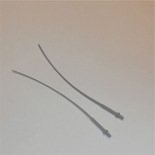 Scale Aerials 1:43 Pair of Whip Light Grey Antennas