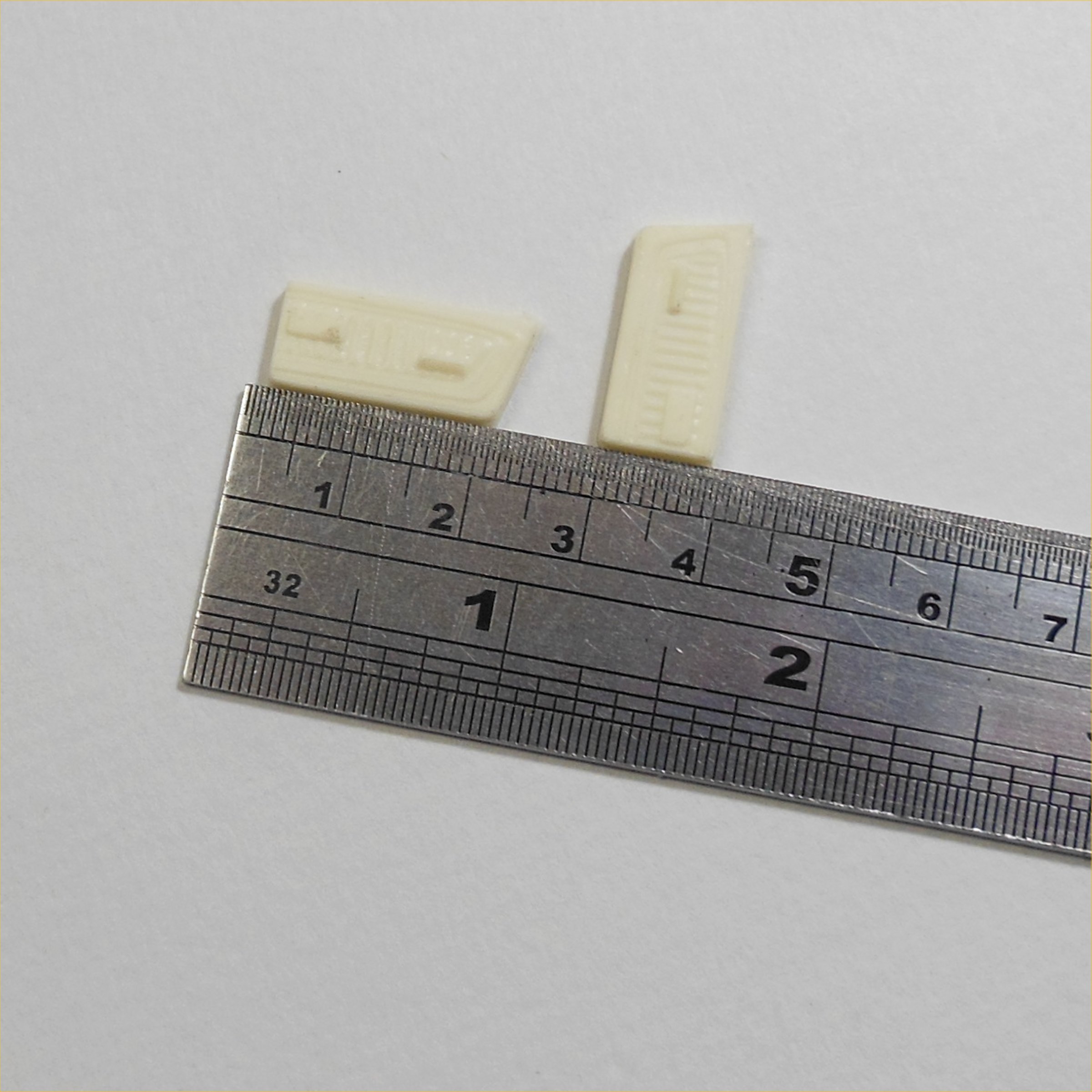 Corgi Toys 320 325 348 Ford Mustang Cream Plastic Door Trims