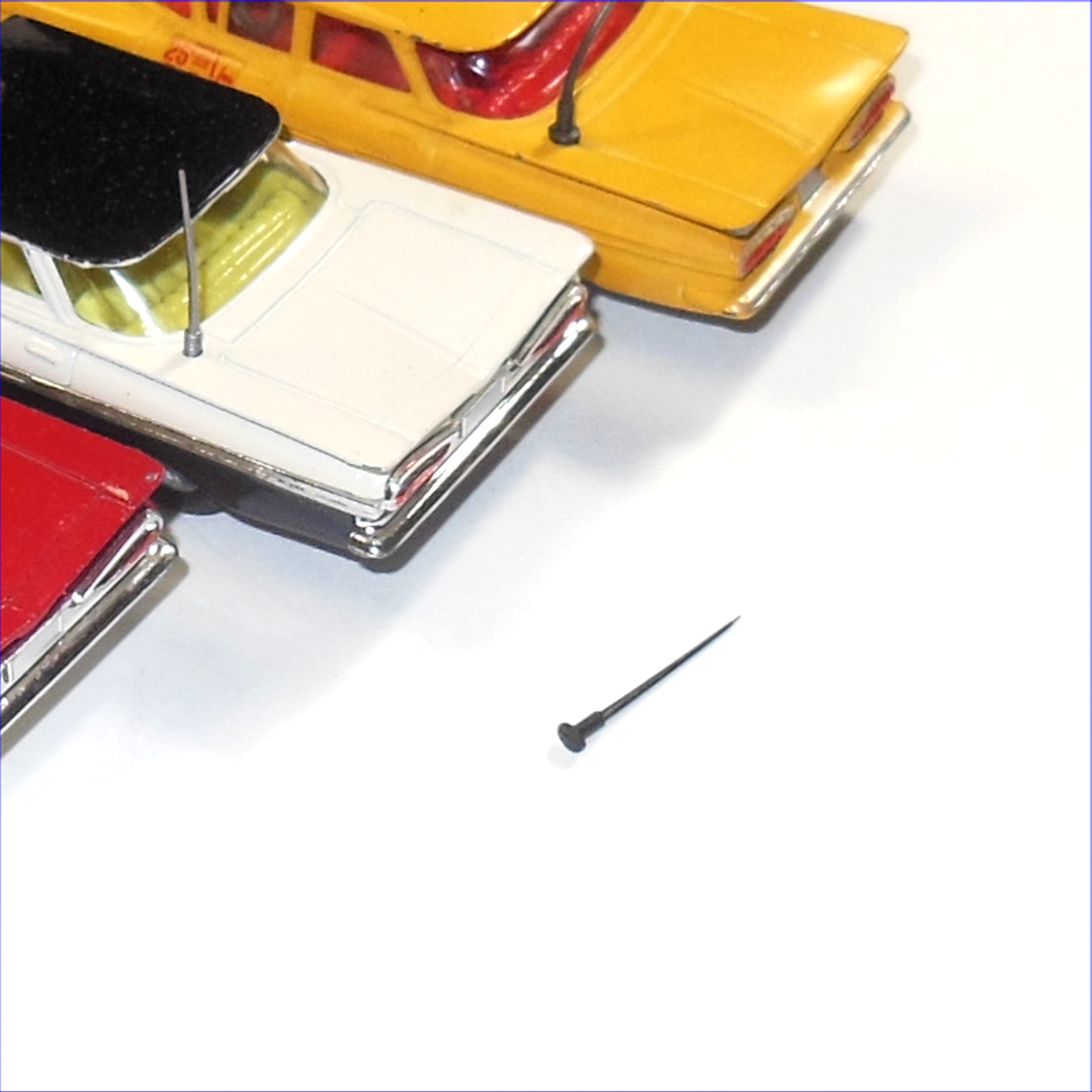 Corgi Toys Aerial Sedan Police Fire Taxi Chevrolet Impala Black Plastic Repro Antenna