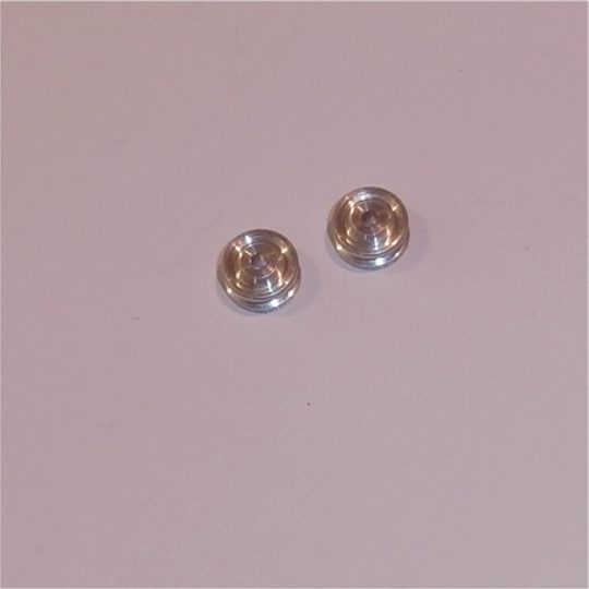 Corgi Toys Wheel Hubs Pair Suit 1960's Models Convex & Concave Sides