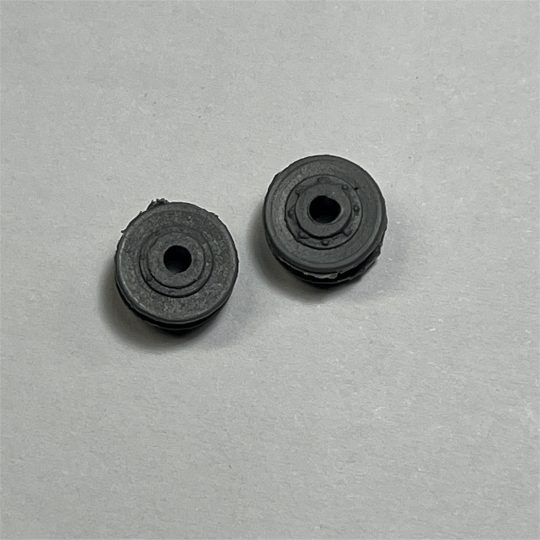 Dinky Toys Supertoys Truck Grey Plastic Fine Pattern Wheel Hubs Pair