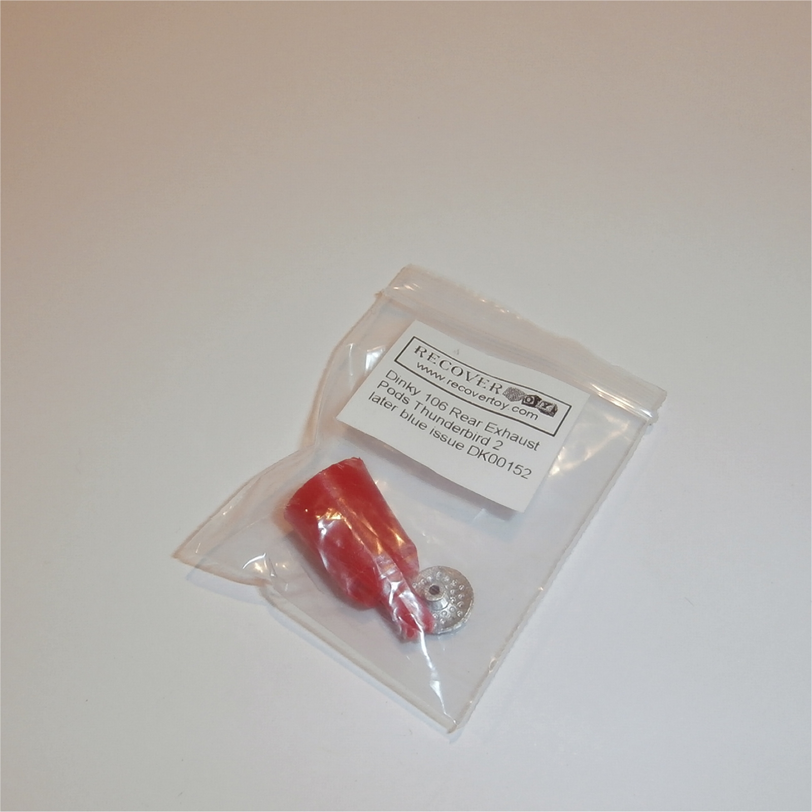 Dinky Toys 106 Thunderbird 2 Red Plastic Exhaust Pod with Chrome Plate