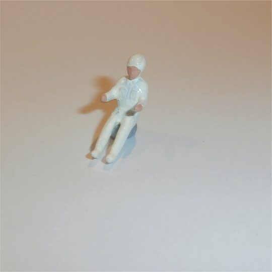 Dinky Toys 100 Series Sports Car Racing Driver White Painted Figure