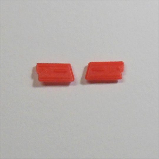Dinky Toys 131 Jaguar E-Type Pair Interior Red Door Trim Panels