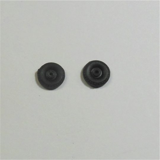 Matchbox Lesney Road Wheels Pair Black Plastic 12mm x 3.5mm 1-75 44c 52a 70b etc