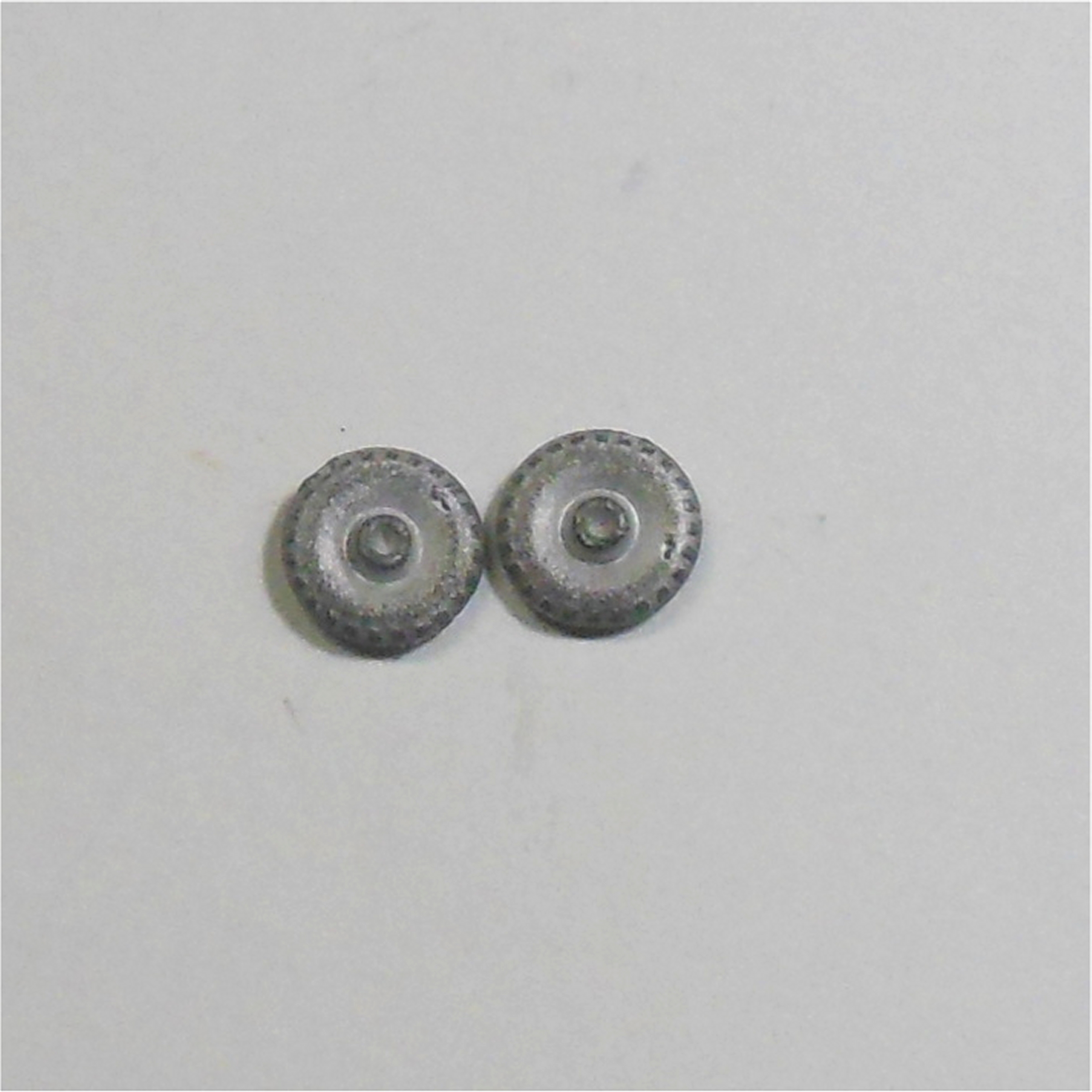 Matchbox Lesney Early Metal Road Wheel Pair 12mm Diameter 1-75 Regular Wheels