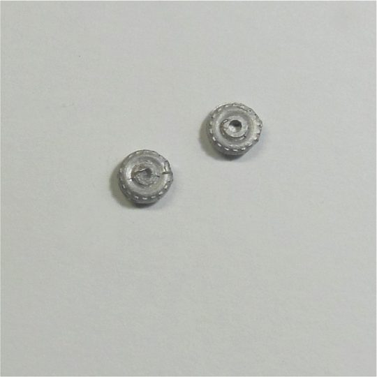 Matchbox Lesney Early Metal Road Wheel Pair 8mm Diameter 1-75 Regular Wheels