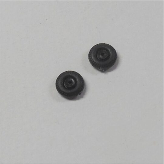 Matchbox Lesney Road Wheels Pair Black Plastic 9mm Diameter 1-75 Regular Wheels