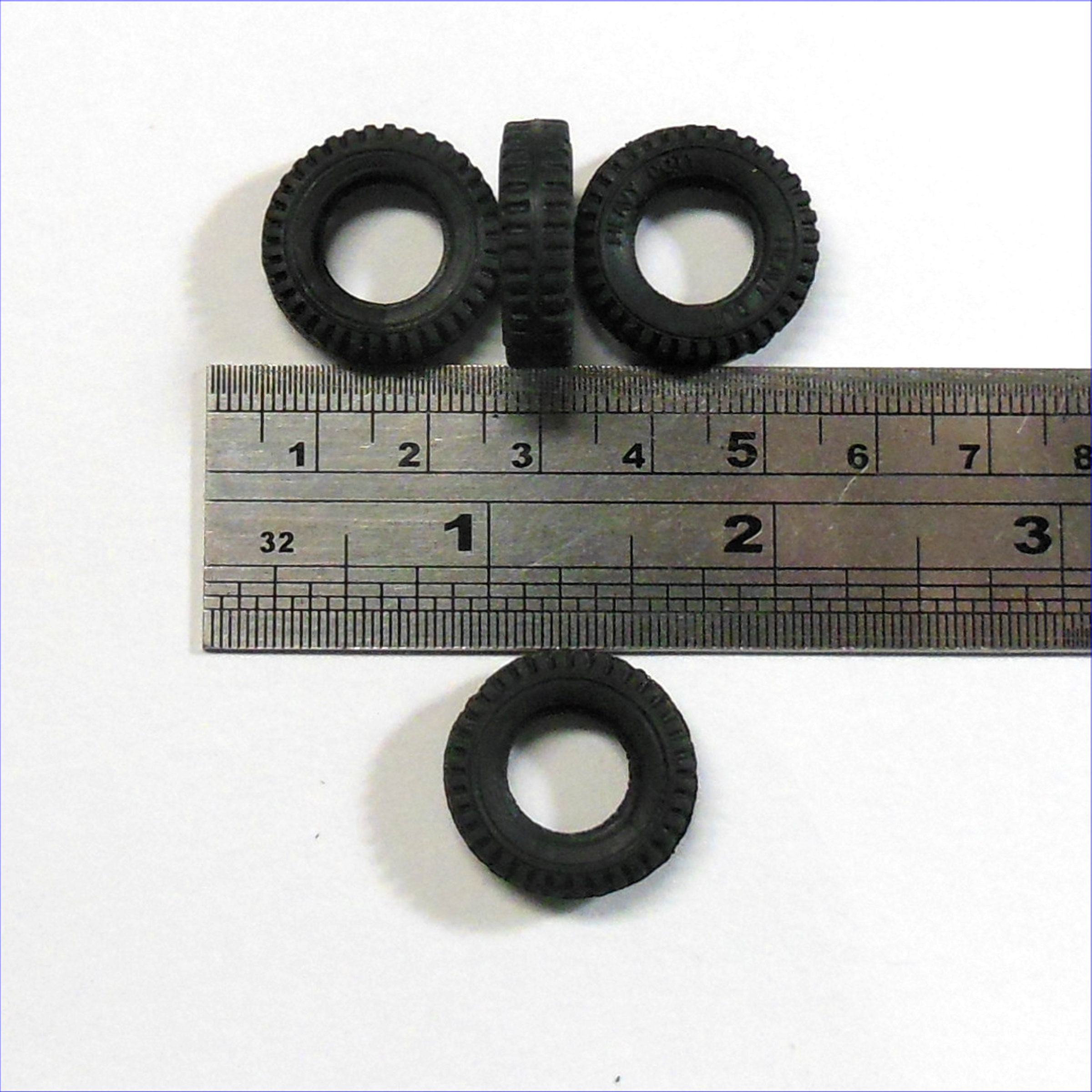 Dinky Toys 22mm 612 Jeep 617 VW KDF 980 Hydra Crane Late Issue Tyre Y079