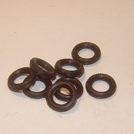 Matchbox 1-75 12mm Smooth Thin Tyre Black Y066