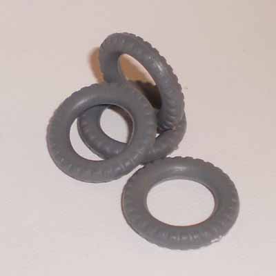 Matchbox 1-75 22mm Tractor Rear Tyre - Grey Y131