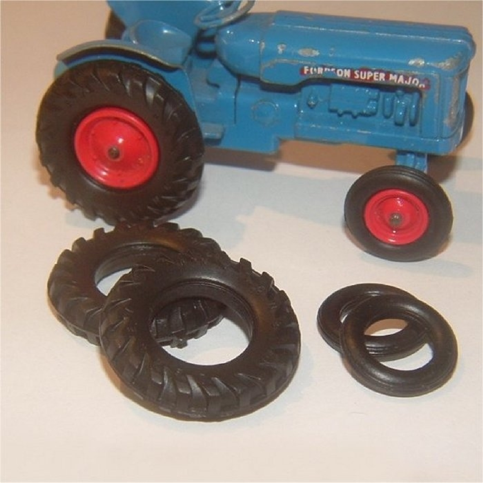 Matchbox Kingsize K4 K11 Tractor Tires Set of 4 Black Tyres Pack #17
