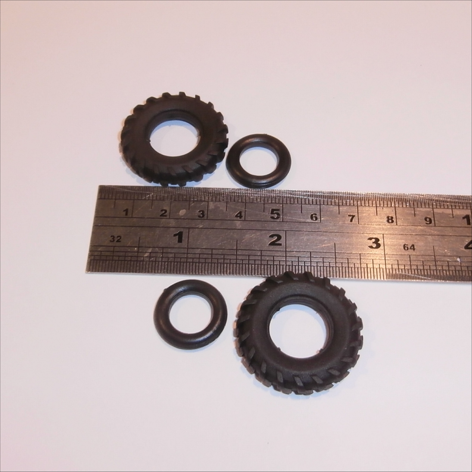 Matchbox Kingsize K4 K11 Tractor Tires Set of 4 Black Tyres Pack #17