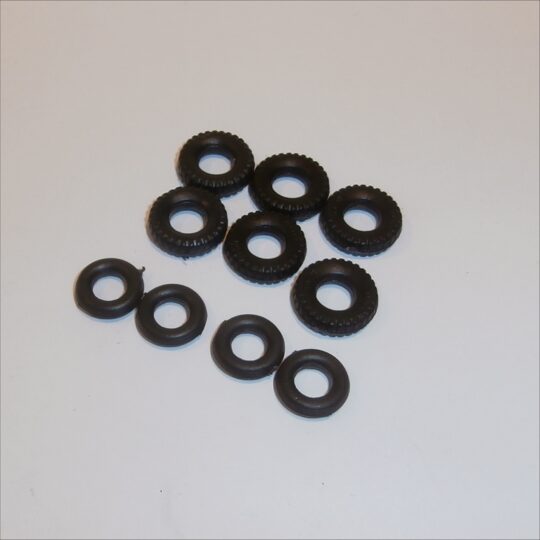 Matchbox Kingsize K 18 a Dodge Horsebox Tires Set of 10 Black Tyres Pack #63